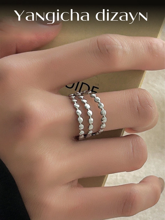 Gold va silver uzuklar, “Luxe Duo” ayollar uzuklari - 