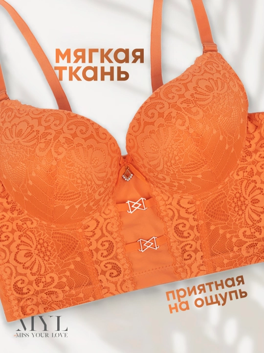Женский комплект нижнего белья, корсетный бюстгальтер и трусики, чашка С