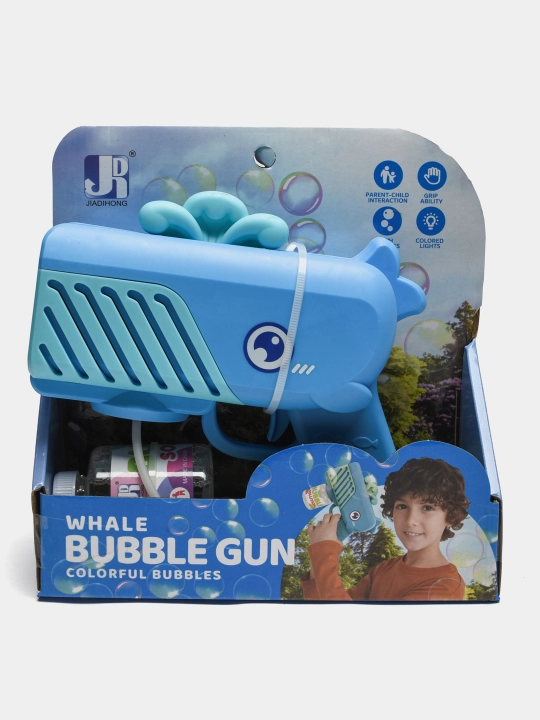 Генератор мыльных пузырей детский, на батарейках BUBBLE GUN