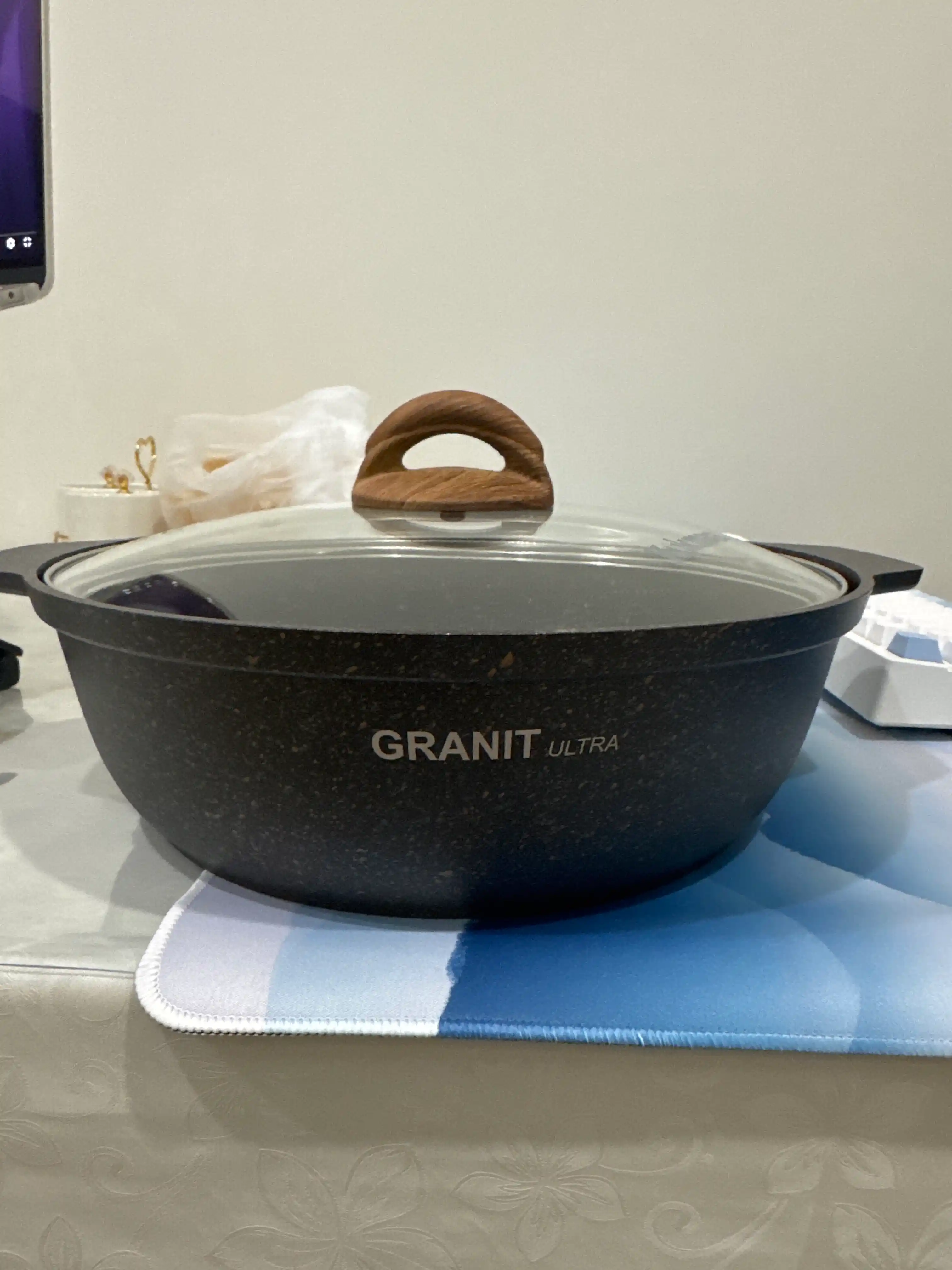 Кастрюля-жаровня Kukmara Granit Ultra 3 / 4 / 5 л (Цвет-Blue)