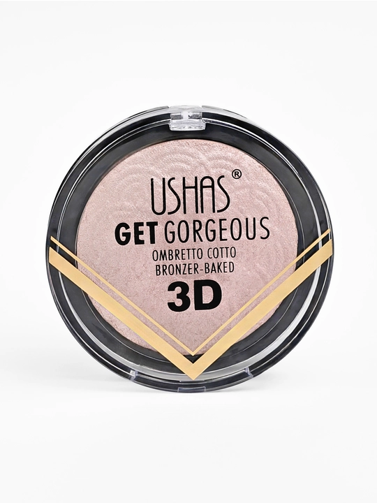 USHAS 3D Get Gorgeous pishirilgan xaylayter-bronzer, chidamli yaltiroqlik