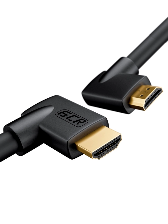 HDMI 2.0 kabeli burchak Ultra HD 4K 60Hz 3D uchun Apple TV, Smart TV, PS4 monitor 24K GOLD