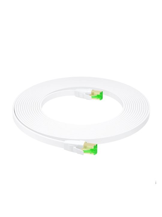 KAT.7 FTP GCR PRO router uchun yassi internet kabeli, to‘g‘ridan-to‘g‘ri patch-kord, mis, quyma