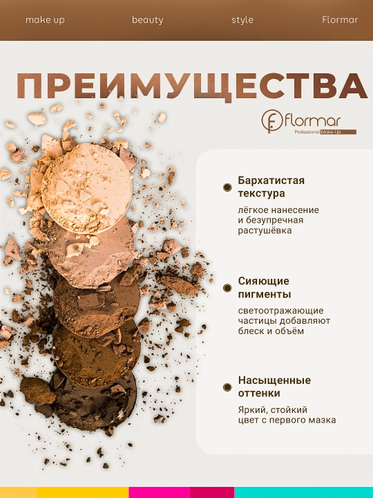 Палетка теней для век, Color Palette Eyeshadow Flormar