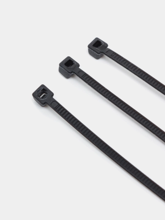 Qora naylon kabel bog‘lovchi stajkalar, 3.6×150 mm, 100 dona