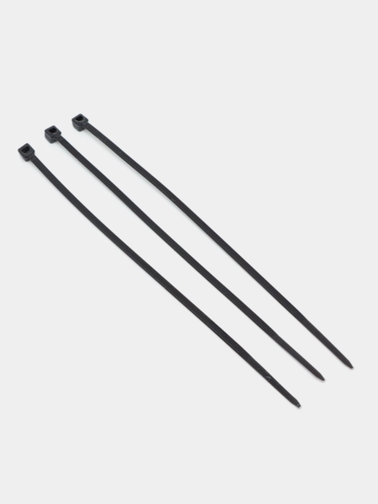 Qora naylon kabel bog‘lovchi stajkalar, 3.6×150 mm, 100 dona