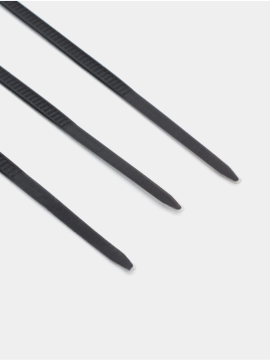 Qora naylon kabel bog‘lovchi stajkalar, 3.6×150 mm, 100 dona