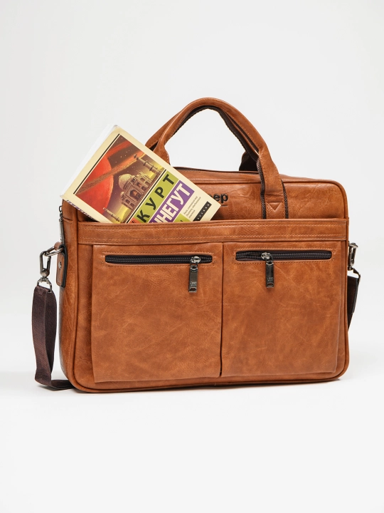 Сумка для ноутбука, кожаная