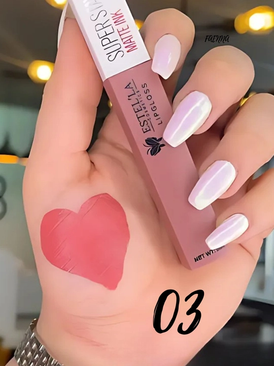 Super uzoq muddatli mat lab bo'yog'i "Super Stay Matte Ink", har yuz turi uchun 8 ta soya