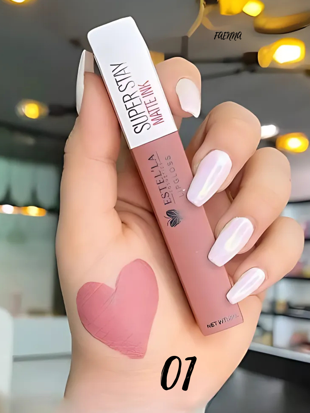 Super uzoq muddatli mat lab bo'yog'i "Super Stay Matte Ink", har yuz turi uchun 8 ta soya