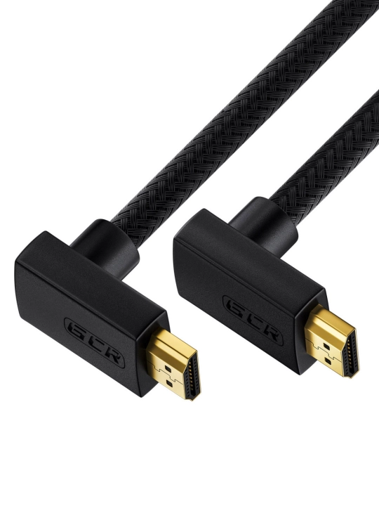 HDMI 2.0 kabeli burchak Apple TV Smart TV PS4 monitor uchun Ultra HD 4K 60Hz 3D neylon