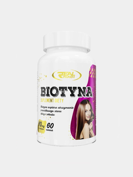 Real Pharm Biotin — Soch va tirnoqlarning sog‘lig‘i uchun, 60 kapsula