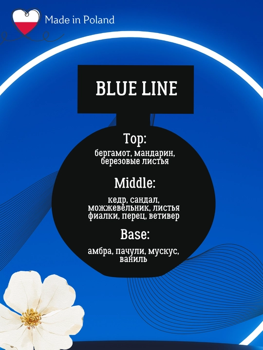 Erkaklar xushbo'ylangan suvi LA RIVE BLUE LINE, 90 ml