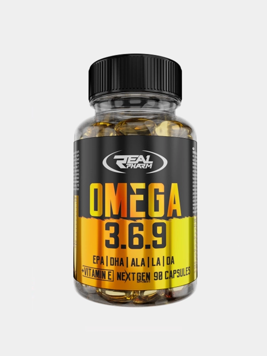 Real Pharm Omega 3-6-9 – ko‘p to‘yinmagan yog‘ kislotalari kompleksi, 90 kapsula - 