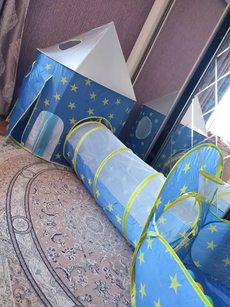 Палатка детская, игровая палатка, Сказочная игровая палатка домик лабиринт, 3 в 1