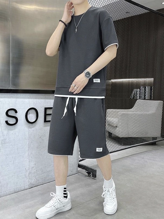 Мужская футболка и шорты, L-4XL - 