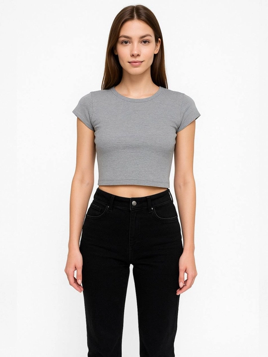 Женский укороченный топ, базовый подойдет для школы,  размер S–M, L–XL