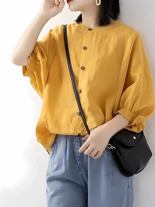 Ayollar uchun ko'ylak, paxtadan tikilgan bluzka  — EllyFashion - 