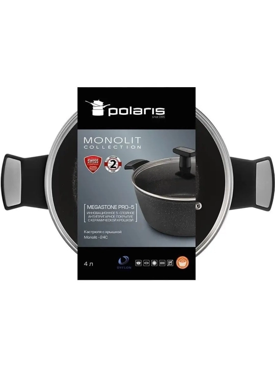 Кастрюля с крышкой Polaris Monolit-24C