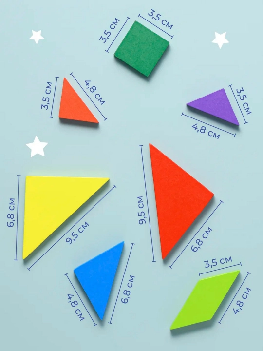 Jumboq Tangram vazifalar bilan magnitlarda