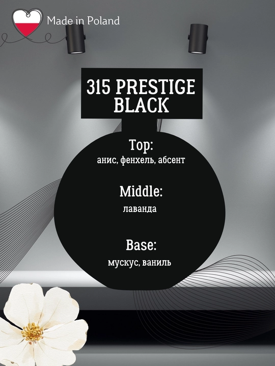 Erkaklar xushbo'ylangan suvi LA RIVE, 315 PRESTIGE BLACK, 100 ml