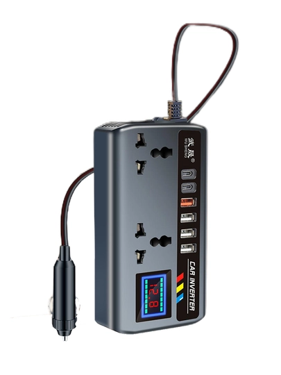 Автомобильный инвертор, розетка с 4 USB-портами, преобразователь 12 В/24 В, 220 В — FUNDEER-UZ1S119