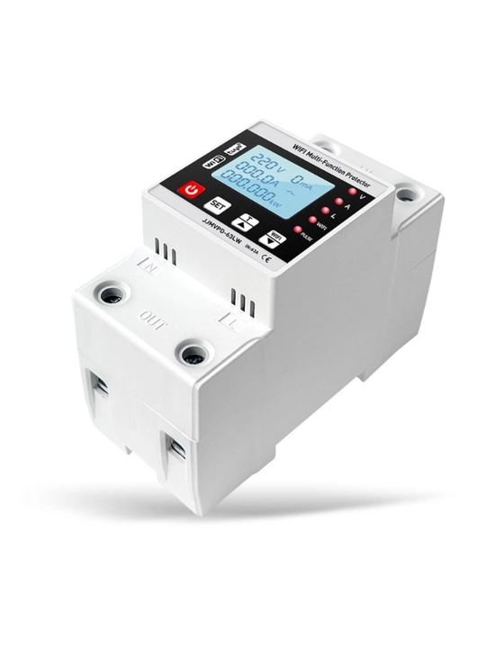 WiFi himoya relesi JJMVPD-80LW 220V 80A, TUYA, displeyli, energiya hisoblagichi bilan