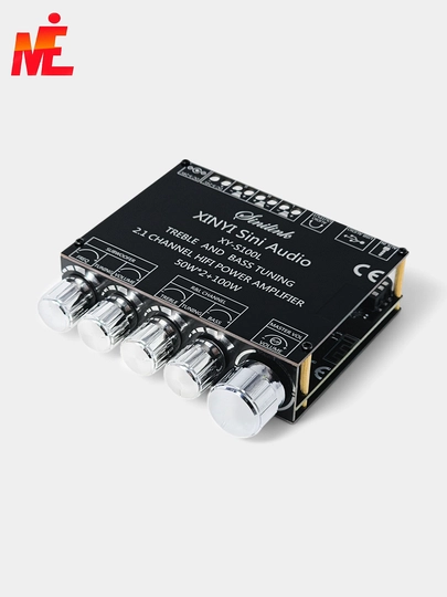 XY-S100L 2.1-канальный Bluetooth усилитель 50Wx2 + 100W сабвуфер, Hi-Fi, AUX