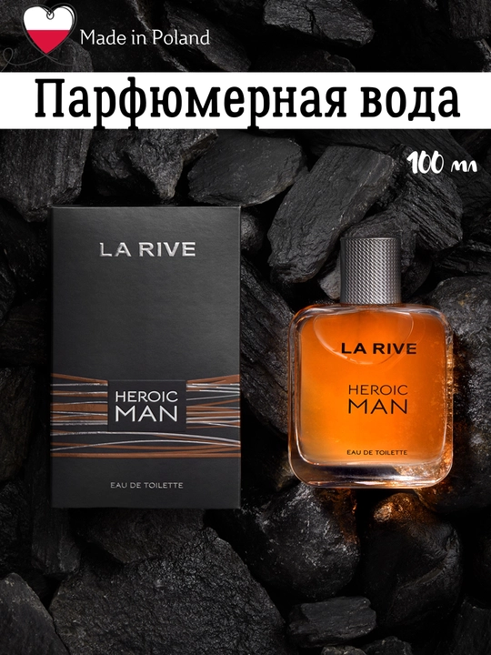 Erkaklar xushbo'ylangan suvi HEROIC MAN, 100 ml, La Rive - 