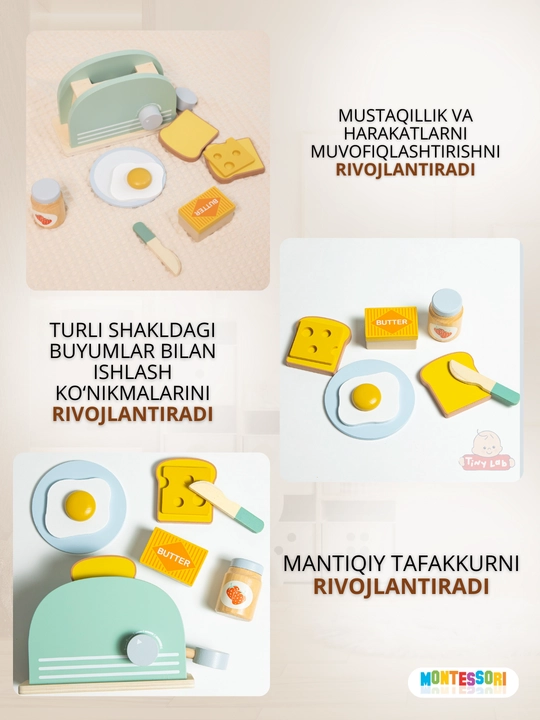 Игрушечная детская кухня Монтессори, кухонный набор игрушечной посуды, развивающая игрушка
