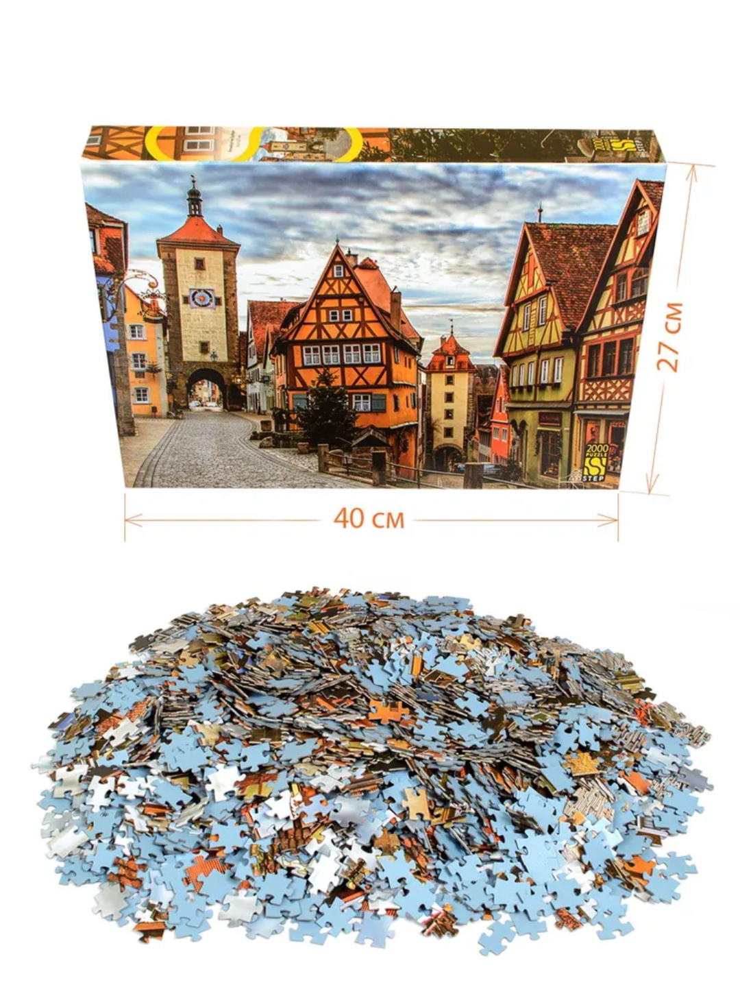 Мозаика "puzzle" 2000 "Ротенбург-на-Таубере"