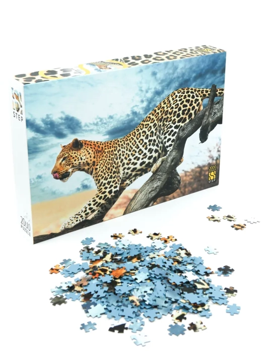 Мозаика "puzzle", Леопард в дикой природе, 2000 деталей