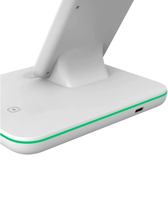 Telefon, quloqlik va soat uchun 3 tasi 1 da simsiz quvvatlash stansiyasi