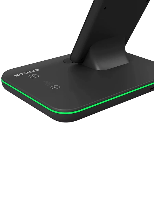 Telefon, quloqlik va soat uchun 3 tasi 1 da simsiz quvvatlash stansiyasi