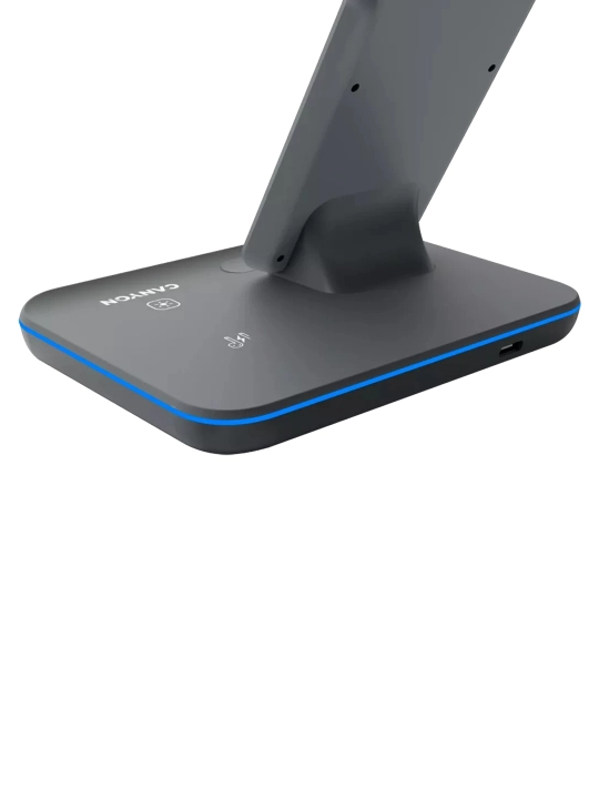 Telefon, quloqlik va soat uchun 3 tasi 1 da simsiz quvvatlash stansiyasi