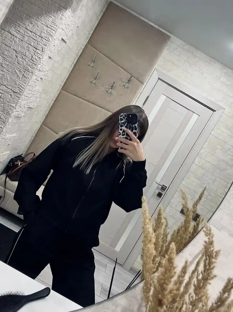 Ayollar kundalik sport kostyumi, ikki qismli, bomber va shimlar, S - L