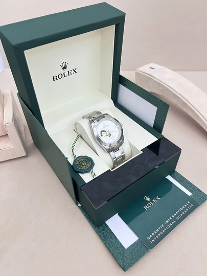 Мужские наручные часы механика, классика, в разных цветах — CLEANNE-ROLEXQZ-БЕЛЫЙ