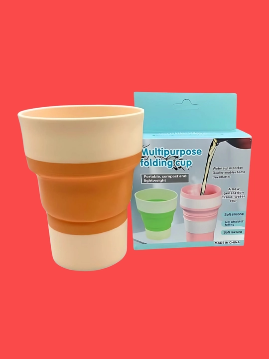250/350 ml yig‘ma safar stakani - sayohat uchun silikon krujka, BPAsiz