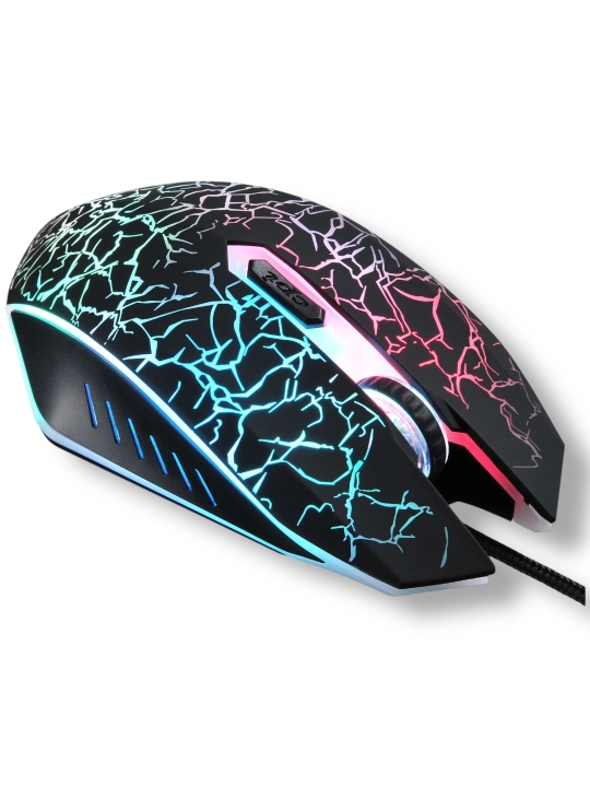 Проводная мышь для игр и офиса, со светодиодной подсветкой RGB, 3200 DPI