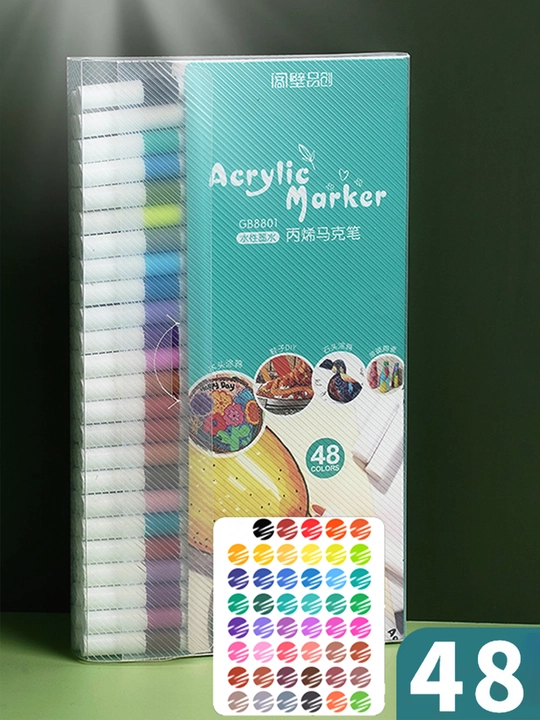 Akril DIY markerlari, flomasterlar, 12 - 48 ta rang