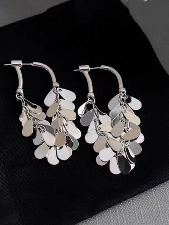 Серьги женские, длинные, цепочки, хрустальные
