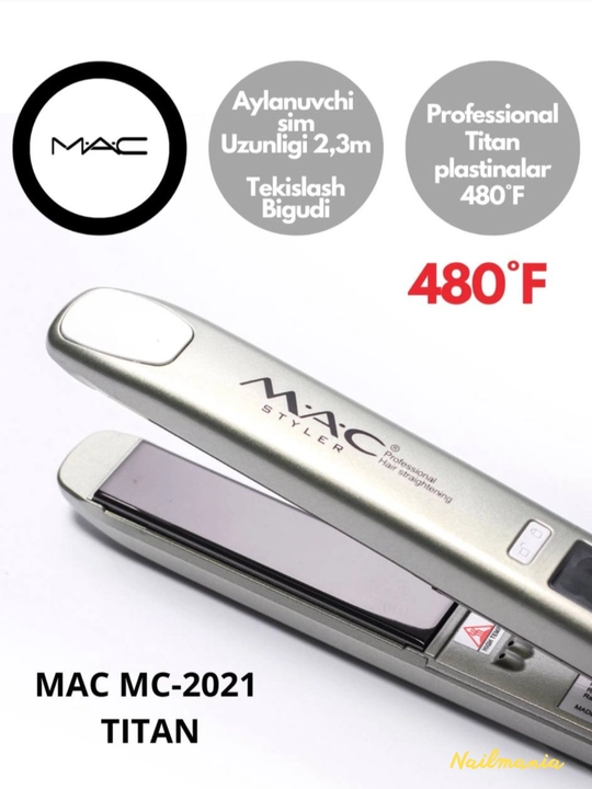 Professanal soch dazmoli, Mac, ayollar uchun, soch tekislagich mac 5518, mac utuk