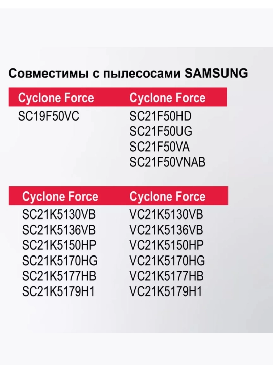 Фильтр HEPA для пылесосов Samsung