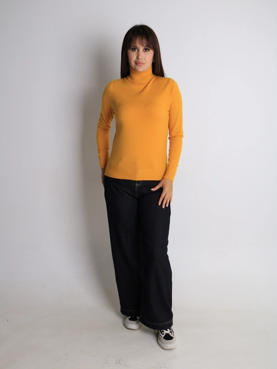 Ayollar uchun kashmyor va junli vodolazka, kuz va qish uchun sviter, L - XL o'lcham
