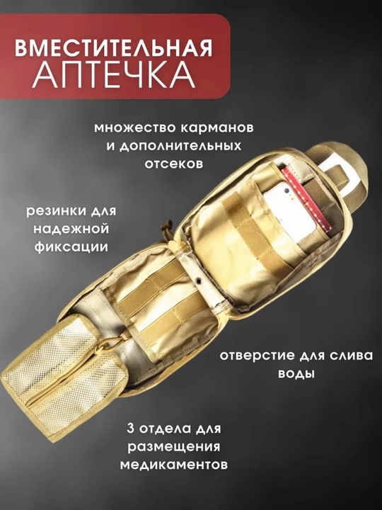 Аптечка тактическая, подсумок медицинский