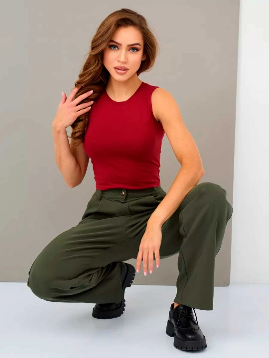 Mayka ayollar krop-top yozgi, paxta, NЕО
