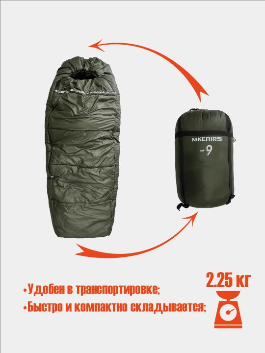 Спальный мешок туристический зимний, туристический спальник, туристический