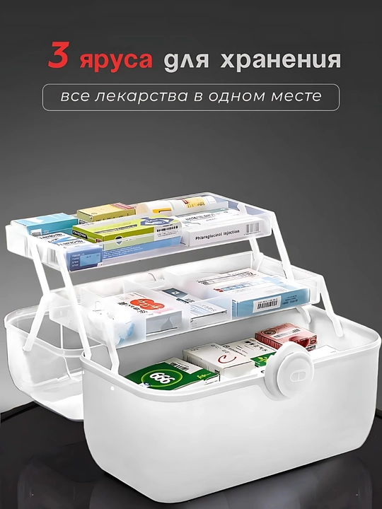 Аптечка домашняя контейнер - органайзер для лекарств