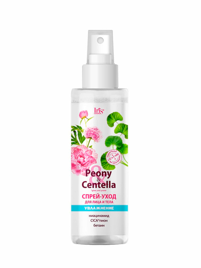 Спрей-уход для лица и тела, увлажнение, серии Peony & Centella, 200 мл - 