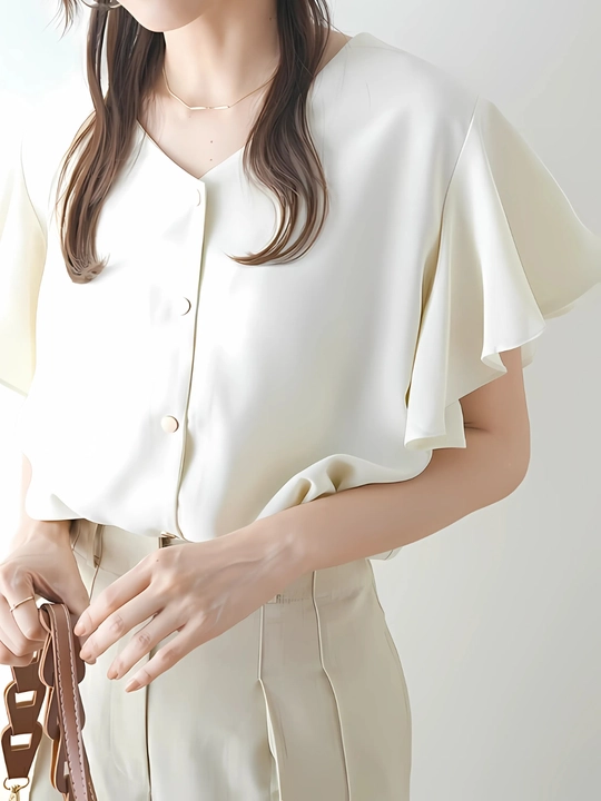 Блузка офисная, нарядная рубашка  — EllyFashion